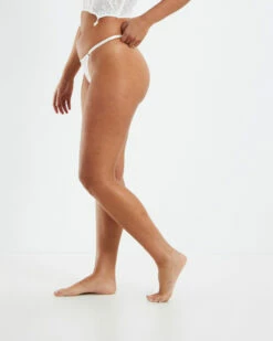 Rico Embroidered Mesh Thong White -Insight Shop 6 40446