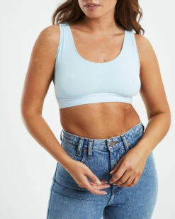 Calvin Klein CK One Recycled Unlined Bralette Blue -Insight Shop 6 40488