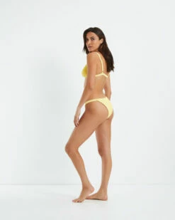 Rib Fixed Triangle Bikini Top Mimosa Yellow -Insight Shop 6 40797