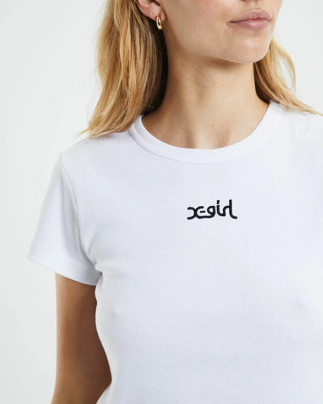 Mills Logo Baby Tee White 8 Mills Logo Baby Tee White - Image 6