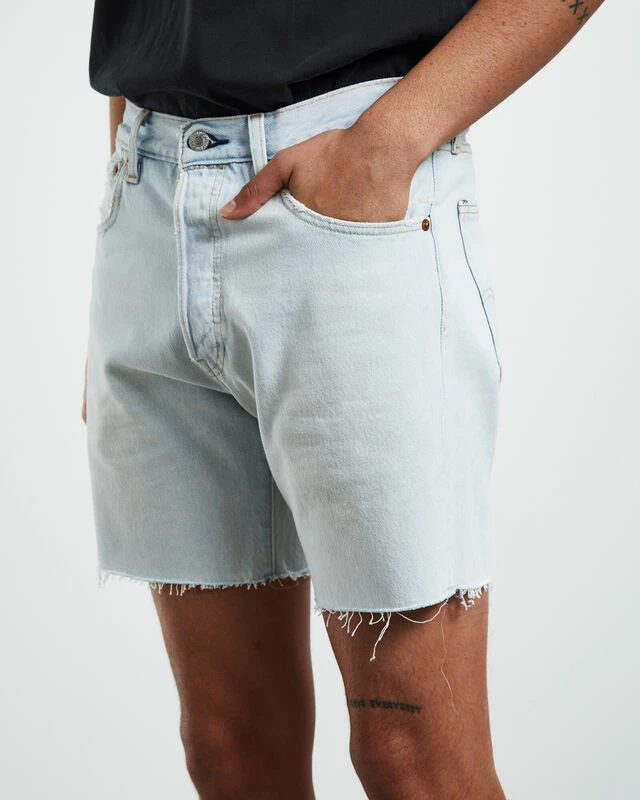 Levis 501 '93 Denim Shorts Blank Canvas Light Indigo 8 Levis 501 '93 Denim Shorts Blank Canvas Light Indigo - Image 6