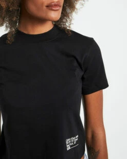 Calvin Klein CK Address Logo Short Sleeve Baby Tee Black 13 Calvin Klein CK Address Logo Short Sleeve Baby Tee Black -Insight Shop 6 43792