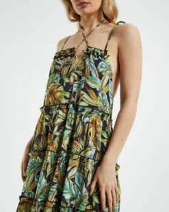Senorita Maxi Dress Tropical Palm -Insight Shop 6 45347