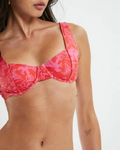 Julia Bikini Bra Tropical Floral Red -Insight Shop 6 45382