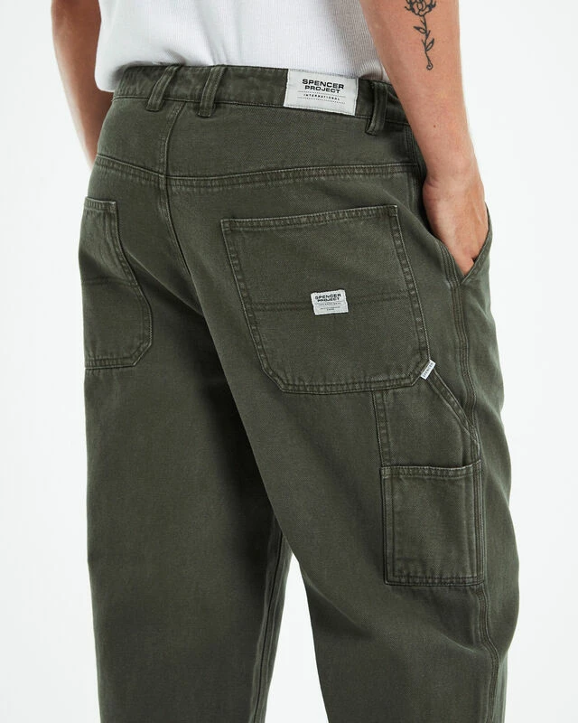 Canvas Carpenter Pants Olive Green 8 Canvas Carpenter Pants Olive Green - Image 6