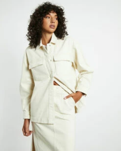 Myles Shacket Sand White -Insight Shop 6 46123
