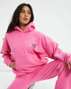 Insight Cross My Heart Fleece Hoodie Pink -Insight Shop 6 46225