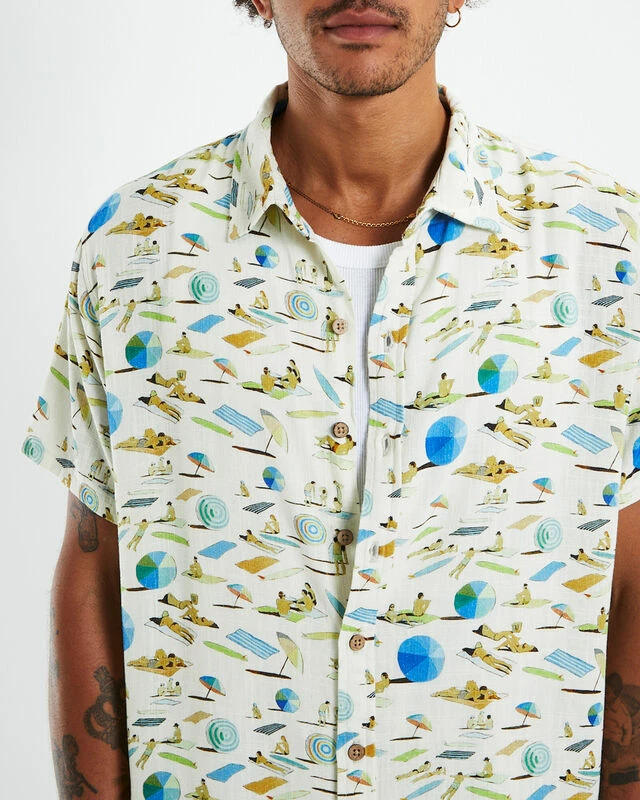 Lay Day Short Sleeve Shirt Vintage White 8 Lay Day Short Sleeve Shirt Vintage White - Image 6