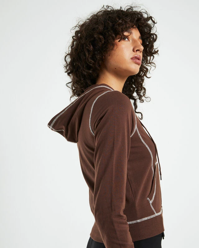Ronnie Shrunkin Zip Through Jacket Chocolate Brown 8 Ronnie Shrunkin Zip Through Jacket Chocolate Brown - Image 6