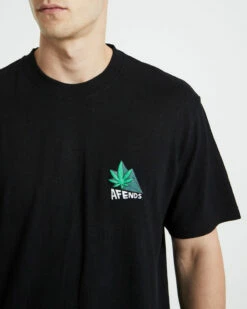Afends Crops Hemp Retro Fit Short Sleeve T-Shirt Black -Insight Shop 6 48044