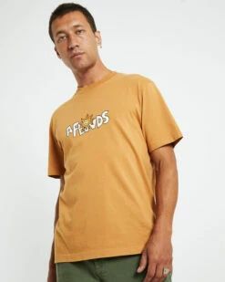 Afends Sunshine Recycled Retro Fit T-shirt Mustard -Insight Shop 6 48056
