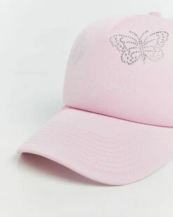 Rhinestone Butterfly Trucker Cap Pink -Insight Shop 6 48859