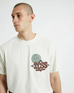 Bumper Band Short Sleeve T-Shirt Vintage White -Insight Shop 6 49135