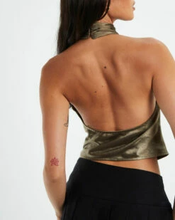 Ataina Satin Top Dark Olive -Insight Shop 6 49182