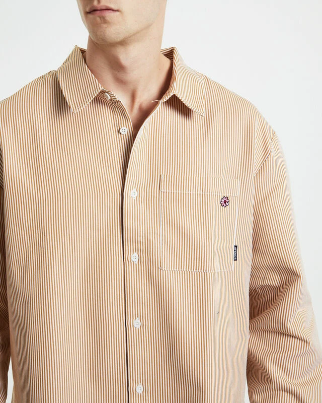 Afends Night Shade Recycled Long Sleeve Shirt White Stripe 8 Afends Night Shade Recycled Long Sleeve Shirt White Stripe - Image 6