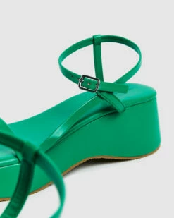 Lola Flatform Sandals Fern Green -Insight Shop 6 49922