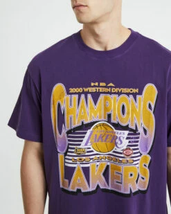 Mitchell & Ness NBA Champs Los Angeles Lakers T-shirt Purple -Insight Shop 6 50934