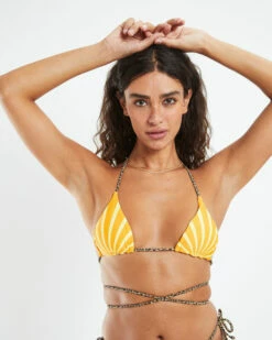 Long Triangle Bikini Top Soleil Yellow -Insight Shop 6 51510