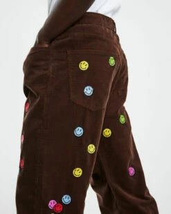Smiley Contemporary Art Market Pants Brown -Insight Shop 6 51967