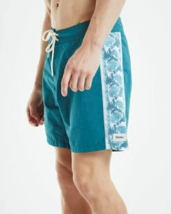 Rhythm Side Stripe Trunk 16.5" Boardshorts Teal -Insight Shop 6 52831