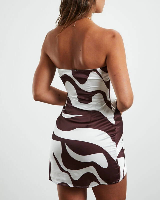 Angel Mini Dress Chocolate Swirl Brown 8 Angel Mini Dress Chocolate Swirl Brown - Image 6