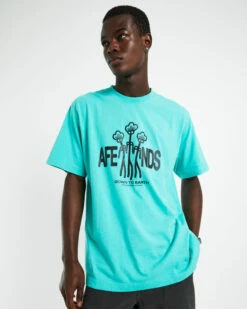 Afends Grooves T-Shirt Jade Blue -Insight Shop 6 54734