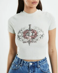 Devils Blade Rib Tee White -Insight Shop 6 55176