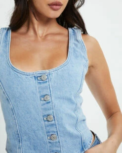 Levis Dani Corset Top Blue 13 Levis Dani Corset Top Blue -Insight Shop 6 55206
