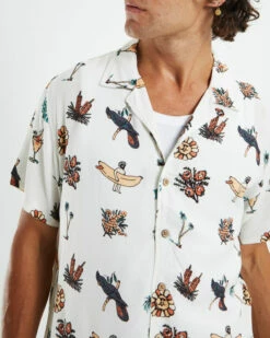 Island Time Short Sleeve Shirt Vintage White -Insight Shop 6 55911