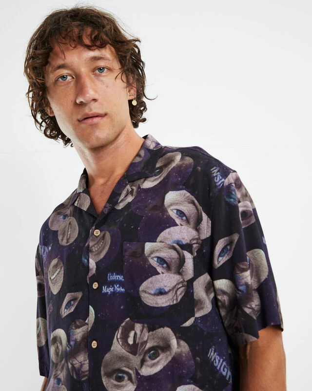 Insight Two Faced Short Sleeve Resort Shirt Black 8 Insight Two Faced Short Sleeve Resort Shirt Black - Image 6