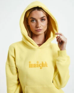 Insight Peggy Puff Print Fleece Hoodie Yellow -Insight Shop 6 56413