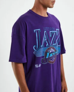 Mitchell & Ness Underscored OS T-Shirt Utah Jazz Faded Purple -Insight Shop 6 56761