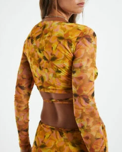 Cartia Mesh Wrap Top Orange 13 Cartia Mesh Wrap Top Orange -Insight Shop 6 56875