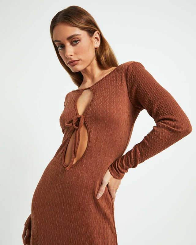 Tallulah Long Sleeve Maxi Dress Chestnut Brown 8 Tallulah Long Sleeve Maxi Dress Chestnut Brown - Image 6