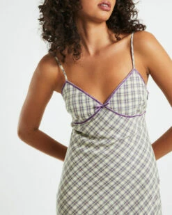 Insight Jenny Plaid Bias Midi Dress In Multi -Insight Shop 6 59432