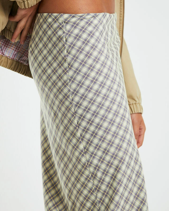 Insight Jenny Plaid Bias Midi Skirt In Multi 8 Insight Jenny Plaid Bias Midi Skirt In Multi - Image 6