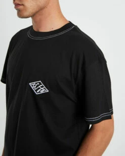 Scribble Contrast Short Sleeve T-Shirt Black 13 Scribble Contrast Short Sleeve T-Shirt Black -Insight Shop 6 59755