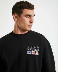 Nautica Norrie Long Sleeve Sweatshirt In Black 13 Nautica Norrie Long Sleeve Sweatshirt In Black -Insight Shop 6 59982