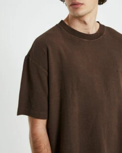 Ramona Linen Short Sleeve T-Shirt In Cocoa Brown -Insight Shop 6 62119