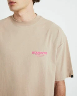 Nigh Short Sleeve T-Shirt In Beige/Pink -Insight Shop 6 62131