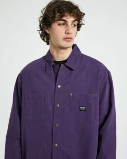 Newcastle Long Sleeve Shacket In Purple -Insight Shop 6 62197