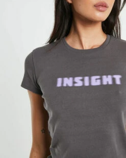 Insight Dazed & Confused Longline Tee In Charcoal -Insight Shop 6 62269