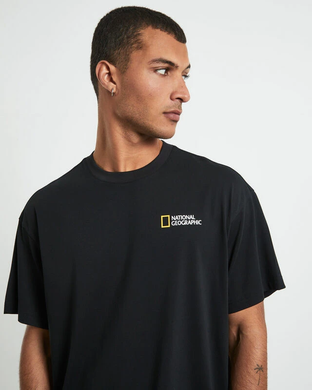National Geographic Supima Short Sleeve T-Shirt Carbon Black 8 National Geographic Supima Short Sleeve T-Shirt Carbon Black - Image 6