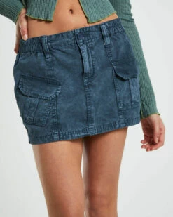 BDG Urban Outfitters Y2K Skirt In Washed Blue -Insight Shop 6 73049