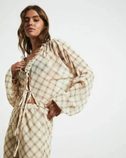 Candice Top Check Print -Insight Shop 6 73994