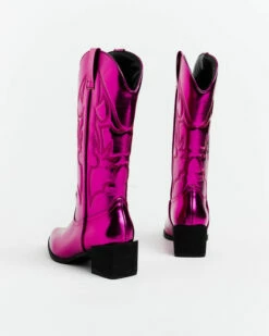 Ranger Cowboy Boot In Metallic Pink -Insight Shop 6 74148