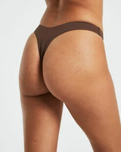 Thong Bikini Bottoms In Coffee Brown -Insight Shop 6 75165