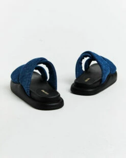Therese Slides In Dark Denim Blue 14 Therese Slides In Dark Denim Blue -Insight Shop 6 75866