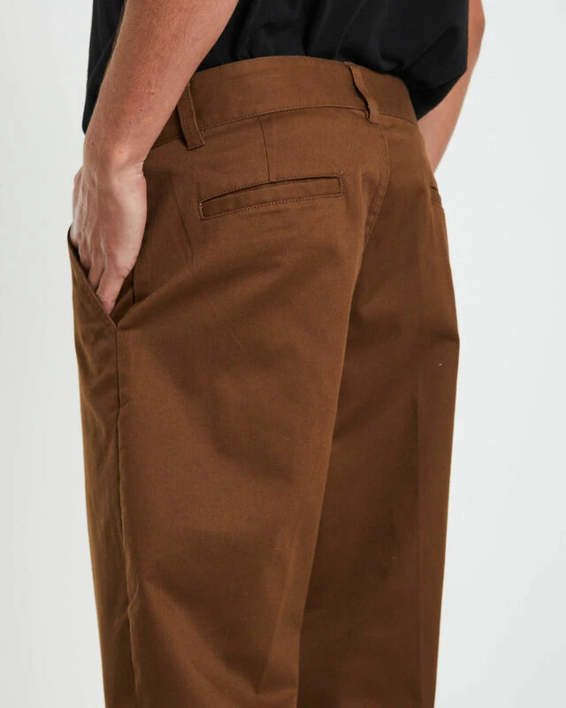 Brixton Choice Chino Relaxed Pants In Dark Earth Brown 9 Brixton Choice Chino Relaxed Pants In Dark Earth Brown - Image 7