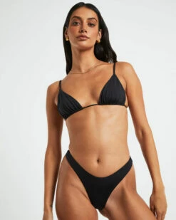 Classic Slide Triangle Bikini Top In Black 15 Classic Slide Triangle Bikini Top In Black -Insight Shop 7 74802